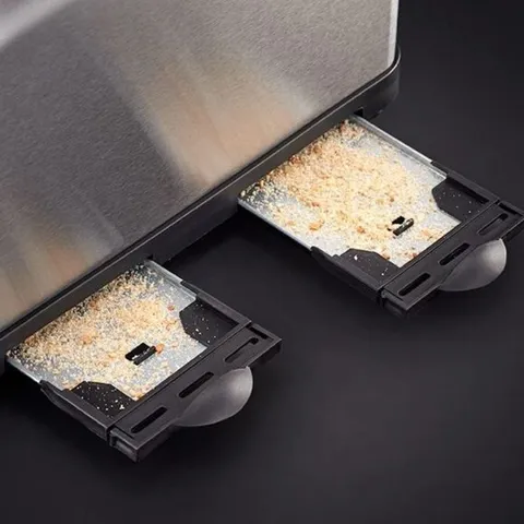 Russell Hobbs 4 Slice Stainless Steel Toaster Removable crumb trays