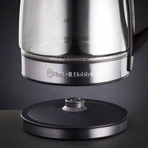 Russell Hobbs 1.7L Glass Kettle 16000 Cordless base