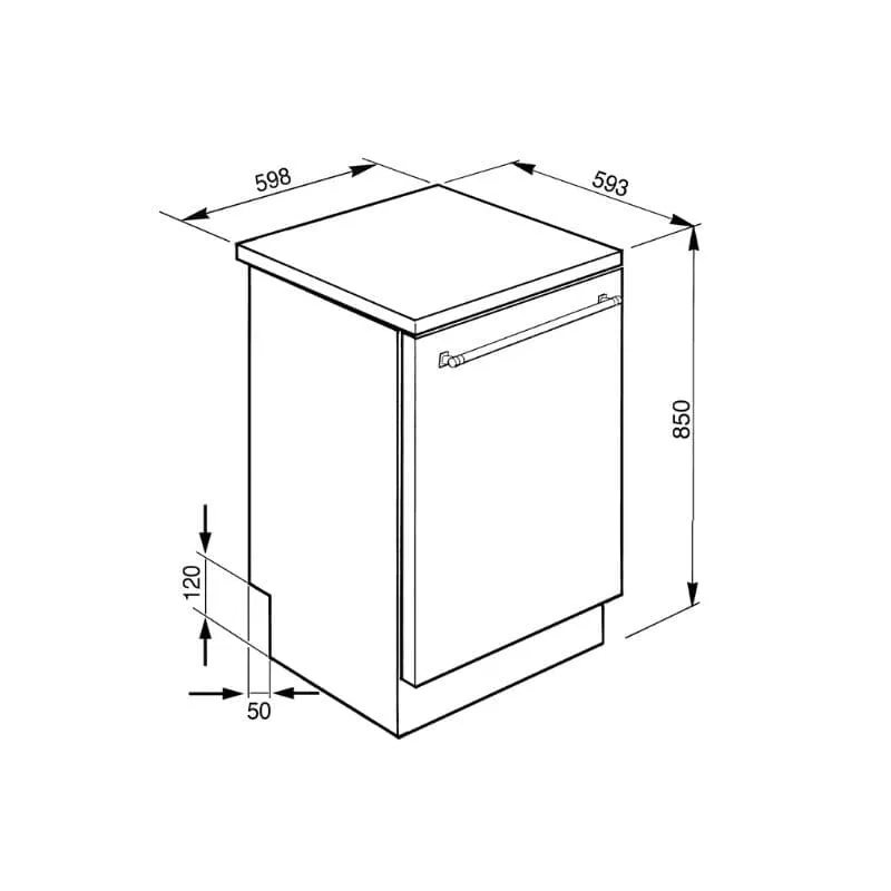 Smeg 13 Place Classica Dishwasher DW9QSDXSA-1 | Tafelberg Furnishers