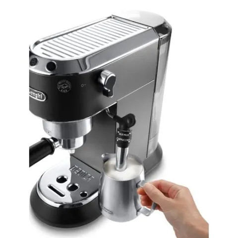 Delonghi Dedica Black Coffee Machine Milk frother