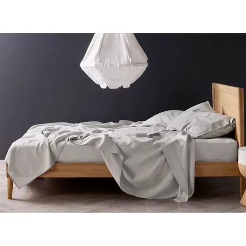 Linenhouse Grey Fitted Sheet Lifestyle