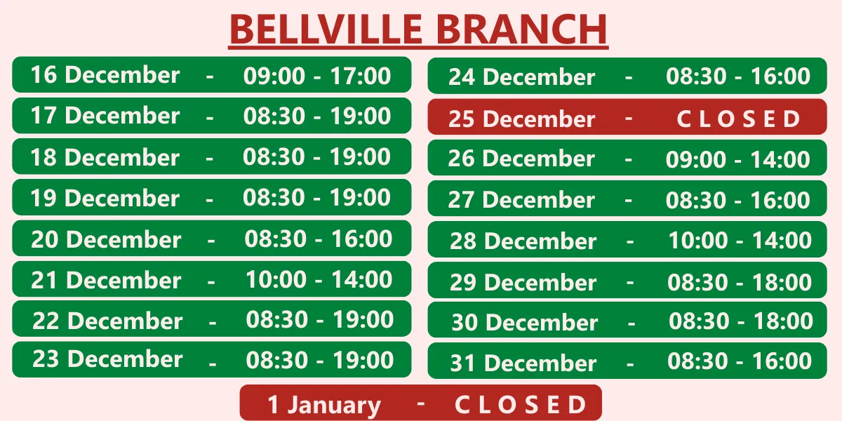 Bellville Trading Hours