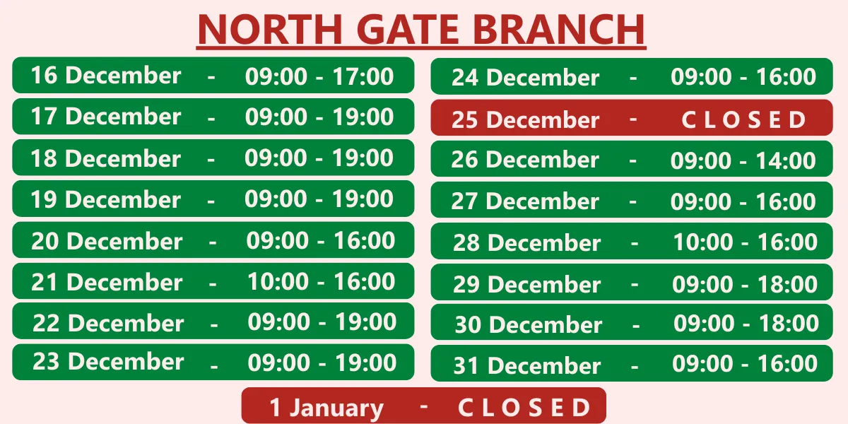 Northgate Trading Hours