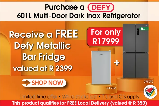 Defy Fridge with bar fridge