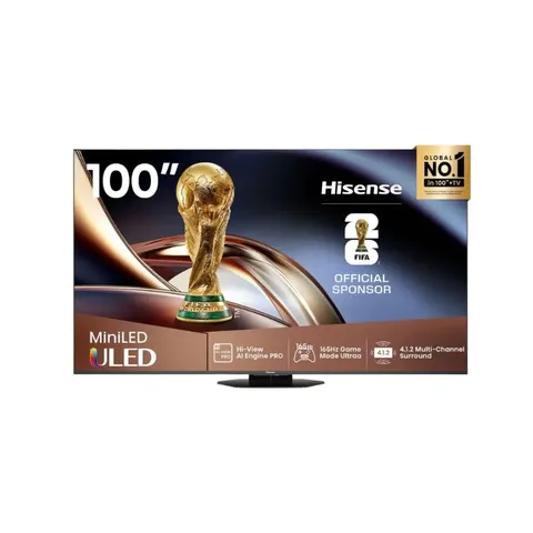 Hisense 100 Inch ULED Mini LED 4K Smart TV 100U8Q Fifa