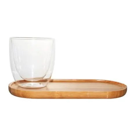 Barista Cup and Bamboo Saucer