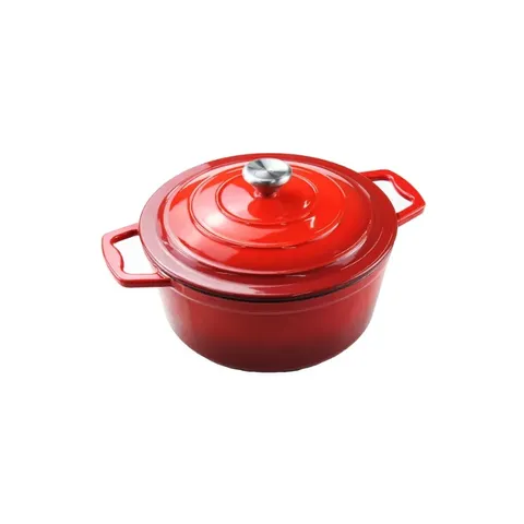 Funkilines 4.8L Red Cast Iron Casserole
