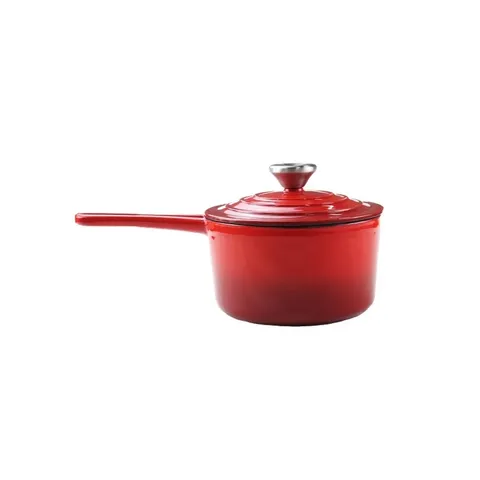 Funkilines 17cm Red Cast Iron Saucepan