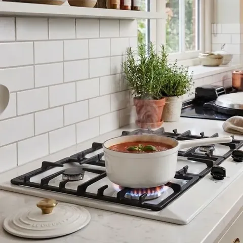 Funkilines 17cm Ivory Cast Iron Saucepan 10425 Cooking
