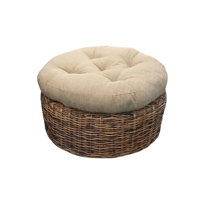Tiger Croco Rattan Ottoman | Tafelberg Furnishers