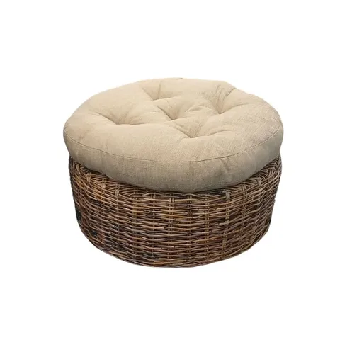 Tiger Croco Rattan Ottoman
