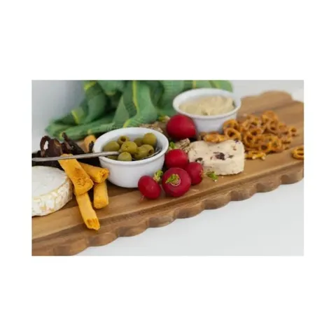 Home Classix Scalloped Edge Rectangle Wooden Board 19261 Display