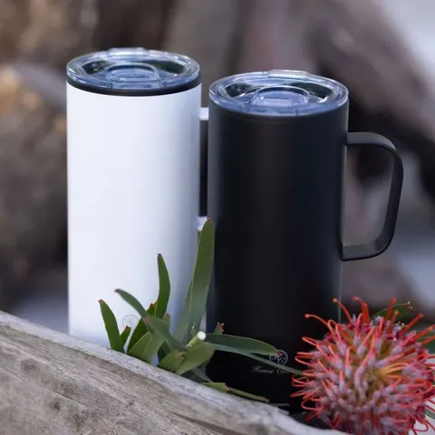 Home Classix Tall Travel Mug Black and white