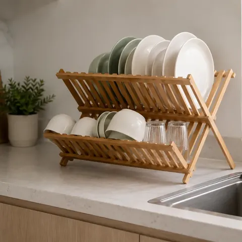 Funkilines Bamboo Dish Rack 21509 Display