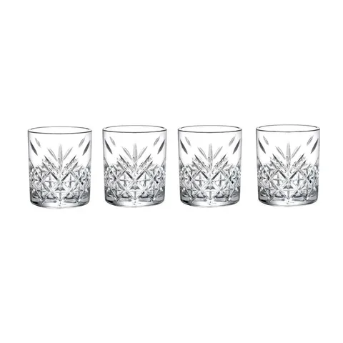Funkilines Timeless 420ml 4 Piece Whisky Glasses 24028 Set