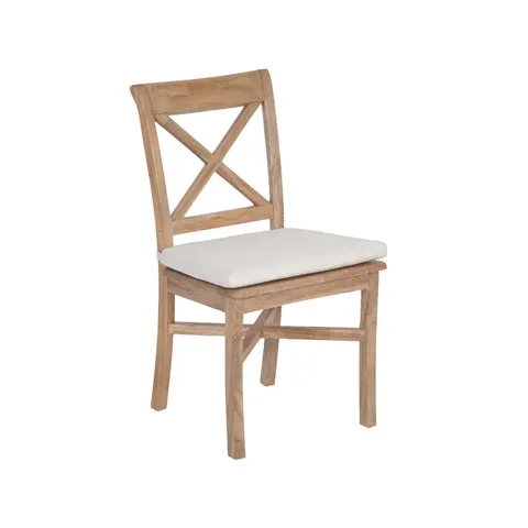 Cross Back Mango Wood Dining Chair