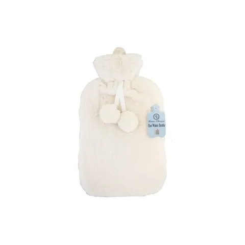 Home Classix Plush Covered Hot Water Bottle Cream