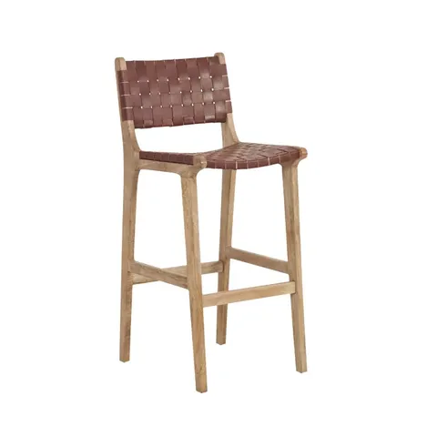 Hide 75cm Mango Leather Bar Chair
