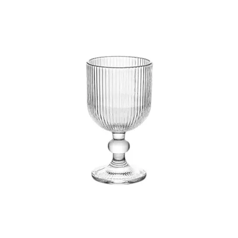 Funkilines 380ml 6 Pack Ribbed Wine Glass Set 34207 Glass