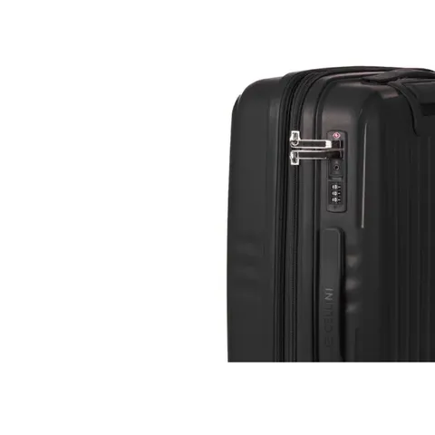 Cellini Rapido Black 4-Wheel Carry On Trolley Case 362555 Lock