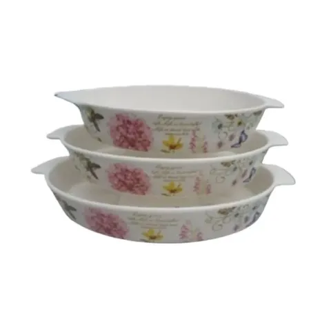 Home4U Oven Proof Casserole Set 3OVCDOVAL-12025