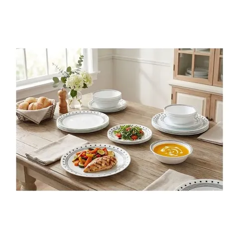 Funkilines Corelle City Block 12 Piece Dinner Set 41211 Display