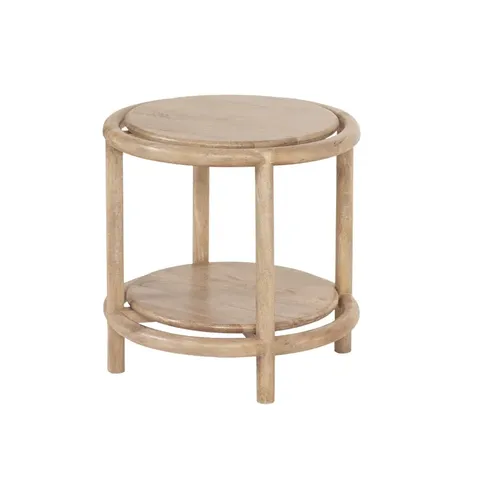 Alegro 50cm Round Mango Wood Lamp Table