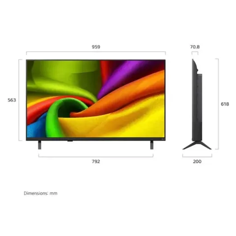 LG 43 Inch Nano 4K UHD Smart TV 43NU850B6LA Dimensions
