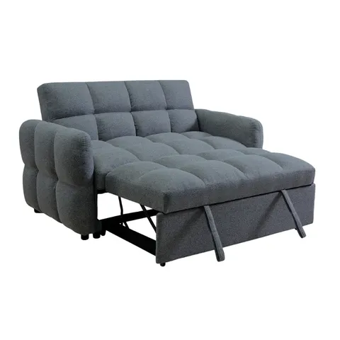 Duncan Grey Pull Out Sleeper Couch Open