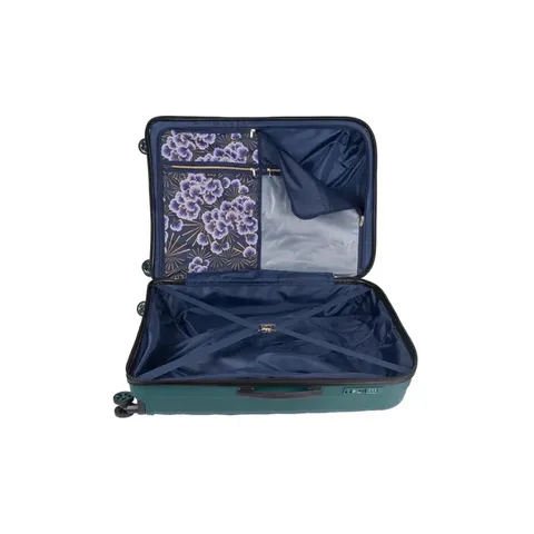 Cellini Pulse Green Medium Trolley Case Open