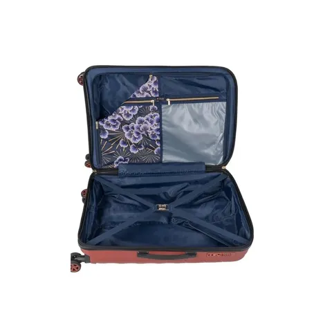 Cellini Pulse Burnt Henna Medium Trolley Case Open
