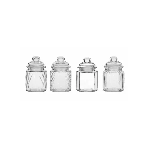 Regent 4 Piece Mini Glass Canister Set
