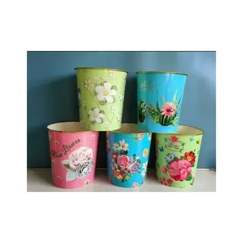 Home4U Assorted Floral Plastic Bin 520ASS Colours