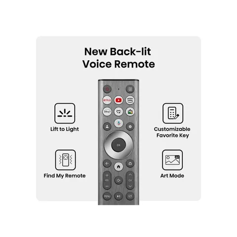 Hisense 55 Inch QLED 144Hz Canvas Art Smart TV 55S7N remote 