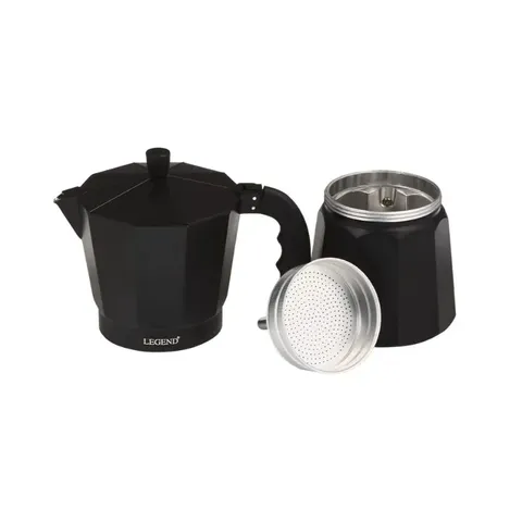 Legend Premium Black Moka Pot - 12 Cup set