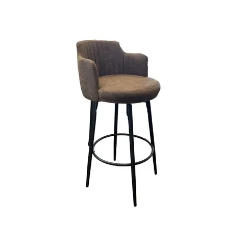 Archie 75cm Brown Swivel Bar Chair