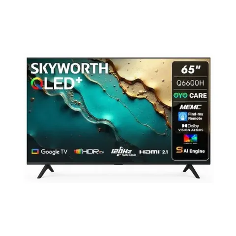 Skyworth 65 Inch 4K QLED Google Smart TV 65Q6600H