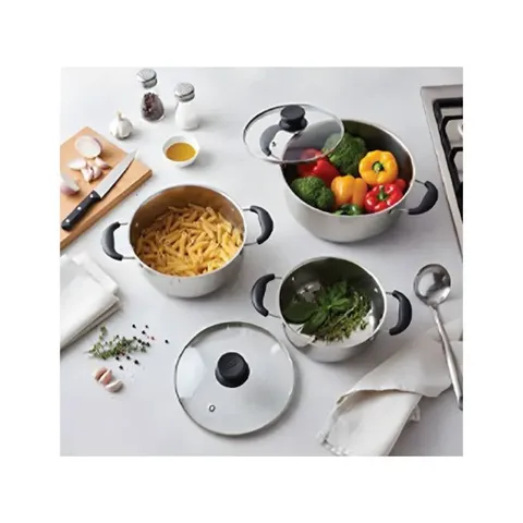 Home4U 6 Piece Stainless Steel Cookware Set 6SSPS Example