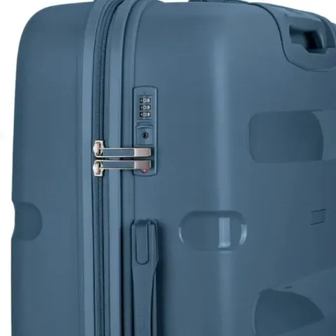 Cellini Cruze Navy Medium Trolley Case 7116566 Zips