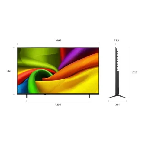 LG 75 Inch Nano 4K UHD Smart TV 75NU850B6LA Dimensions