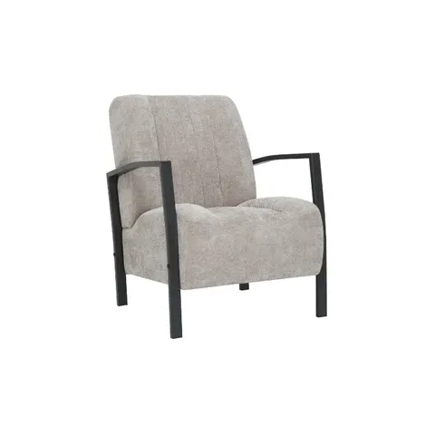 Hii Magna Light Grey Fabric Metal Arm Chair 90-537/LG
