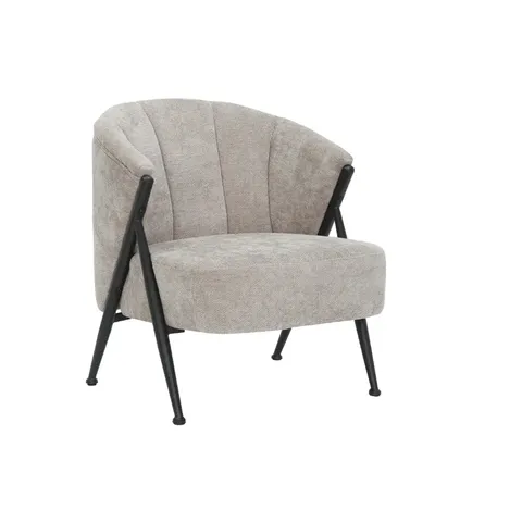 Hii Flint Light Grey Fabric Metal Arm Chair 90-544/G