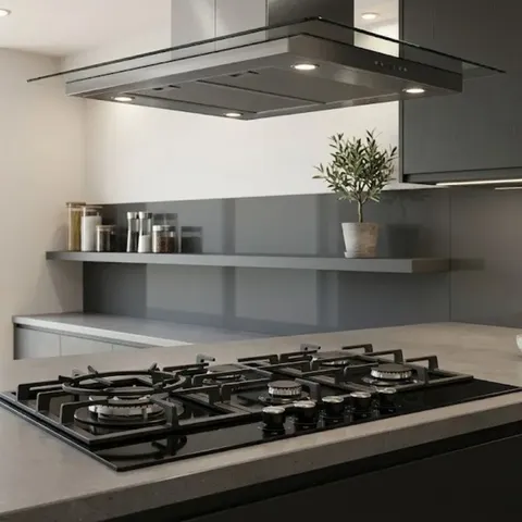 Midea 90cm 5 Burner Gas On Glass Hob 90GP095 Display