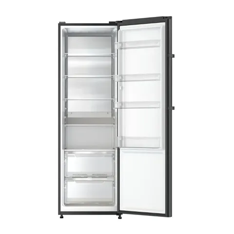 AEG 360L Upright Black Fridge open