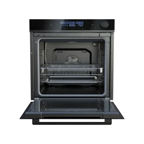 AEG 60cm Black Built In Steam Oven Open