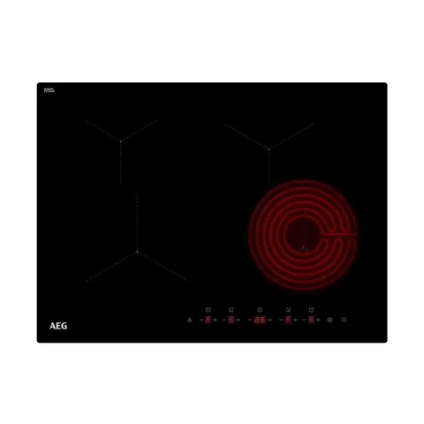 AEG 70cm Black Ceran Hob AEGZA70CBIHS1 On