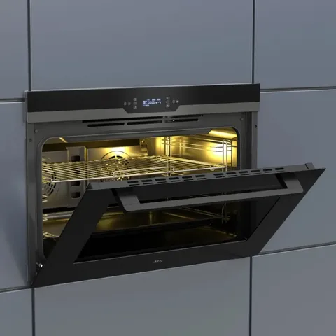 AEG 90cm Black Built In Airfryer Oven Lifestyle