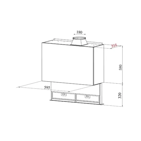 Falco 60cm Drop Down Extractor Sketch