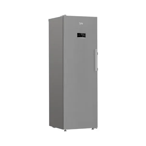 Beko 286L Pearl Steel Upright Freezer B5RMFNE314X Side