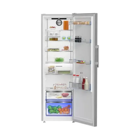 Beko 365L Pearl Steel Upright Fridge B5RMLNE444HX HarvestFresh